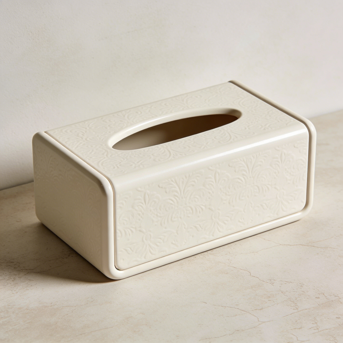 Creamy Textured Tissue Box