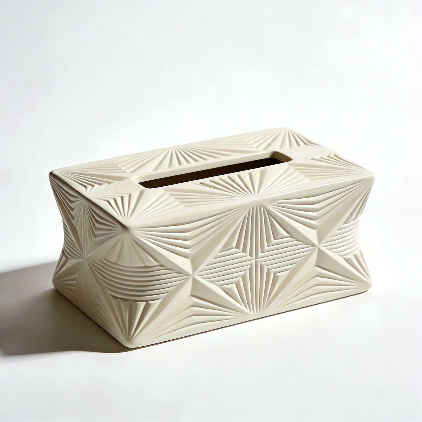 3D Radial Pattern Art Tissue Box