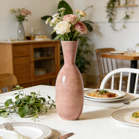 Blush Pink Speckled Vase