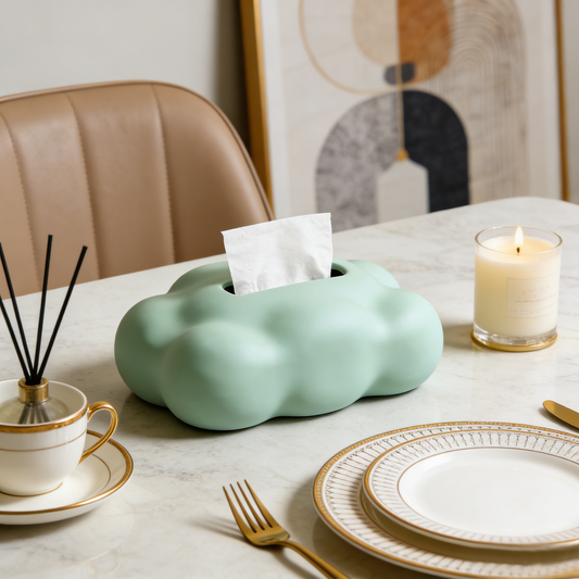 Mint Green Cloud Tissue Box
