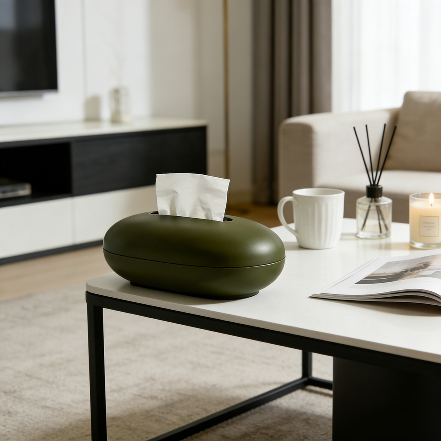 Minimalist Oval Tissue Box