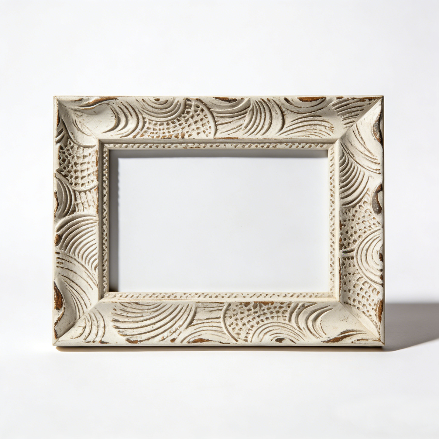 Retro Vintage Wave Relief Wooden Photo Frame