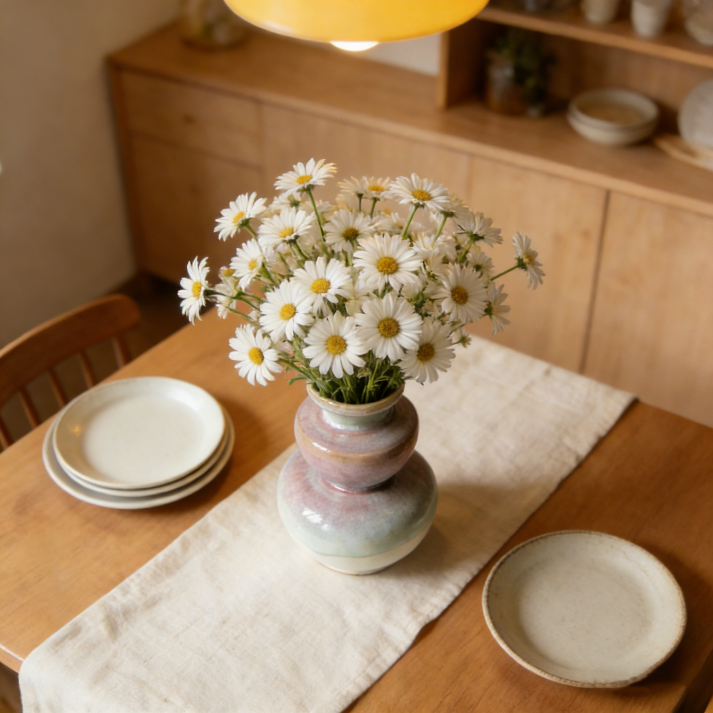 Pink-Purple Gradient Gourd Vase