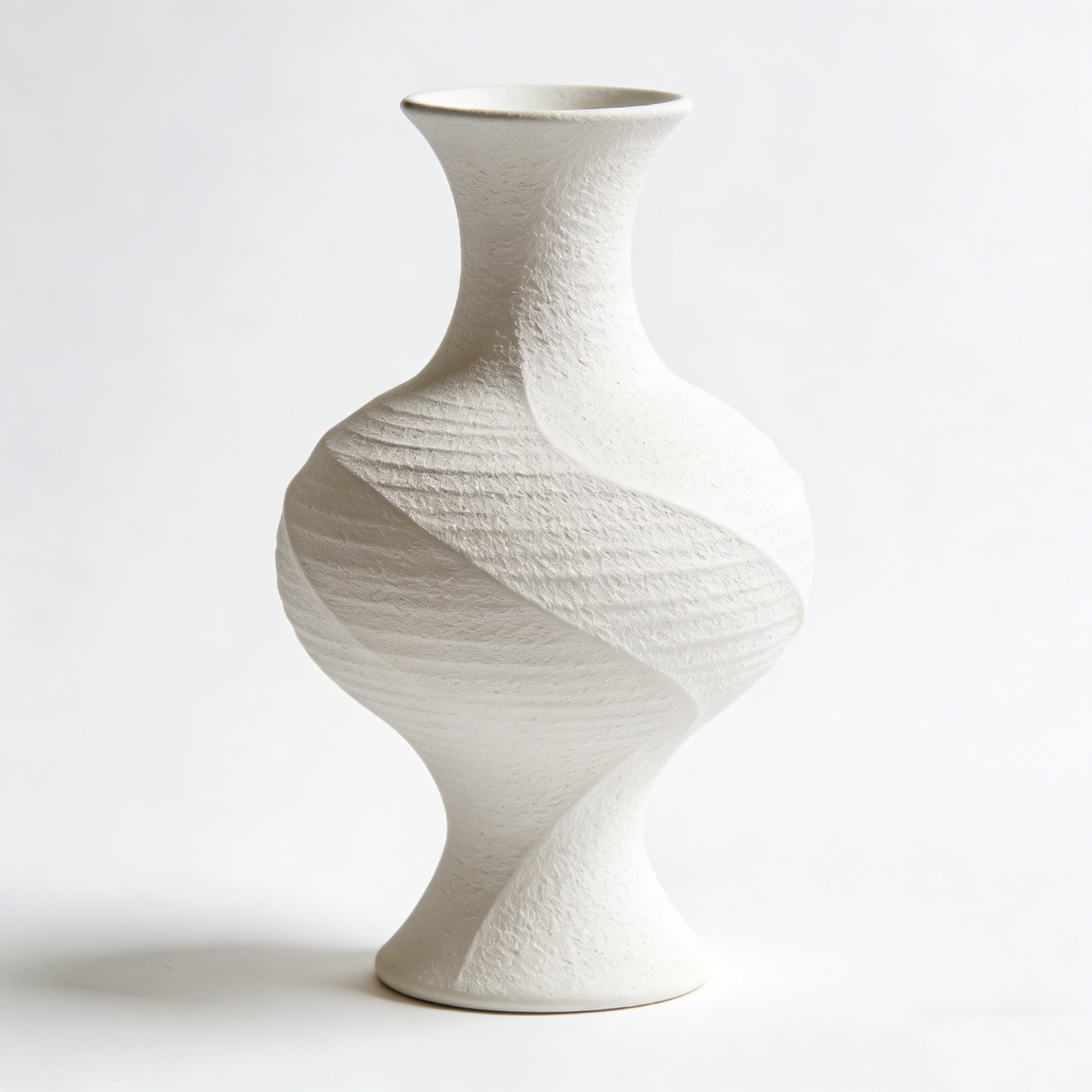 Minimalist Plain Spiral Art Vase