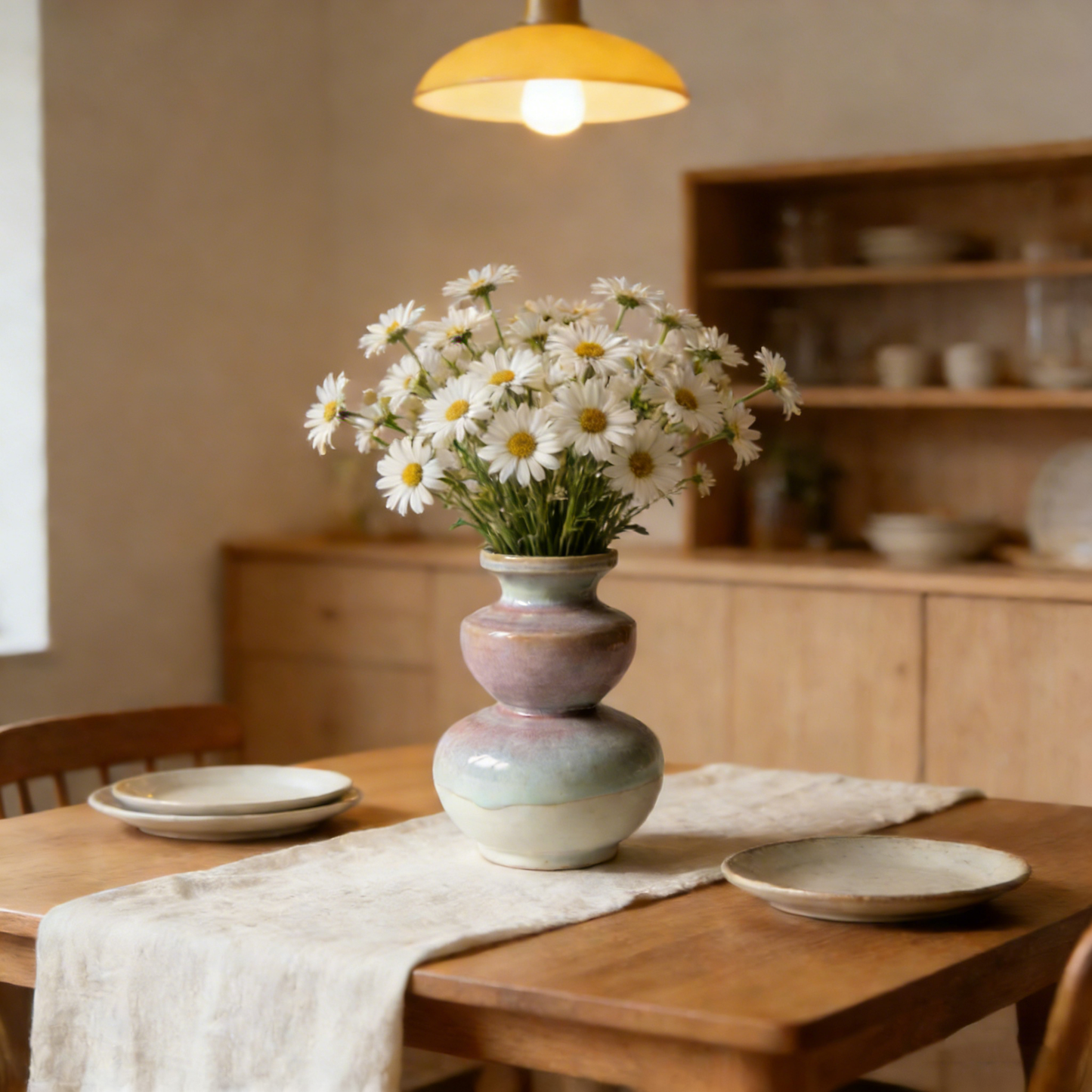 Pink-Purple Gradient Gourd Vase