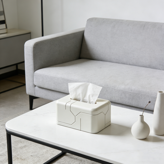 Mecha-Style Matte Texture Tissue Box