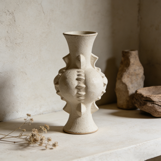 Primitive Style 3D Texture Rough Pottery Vase