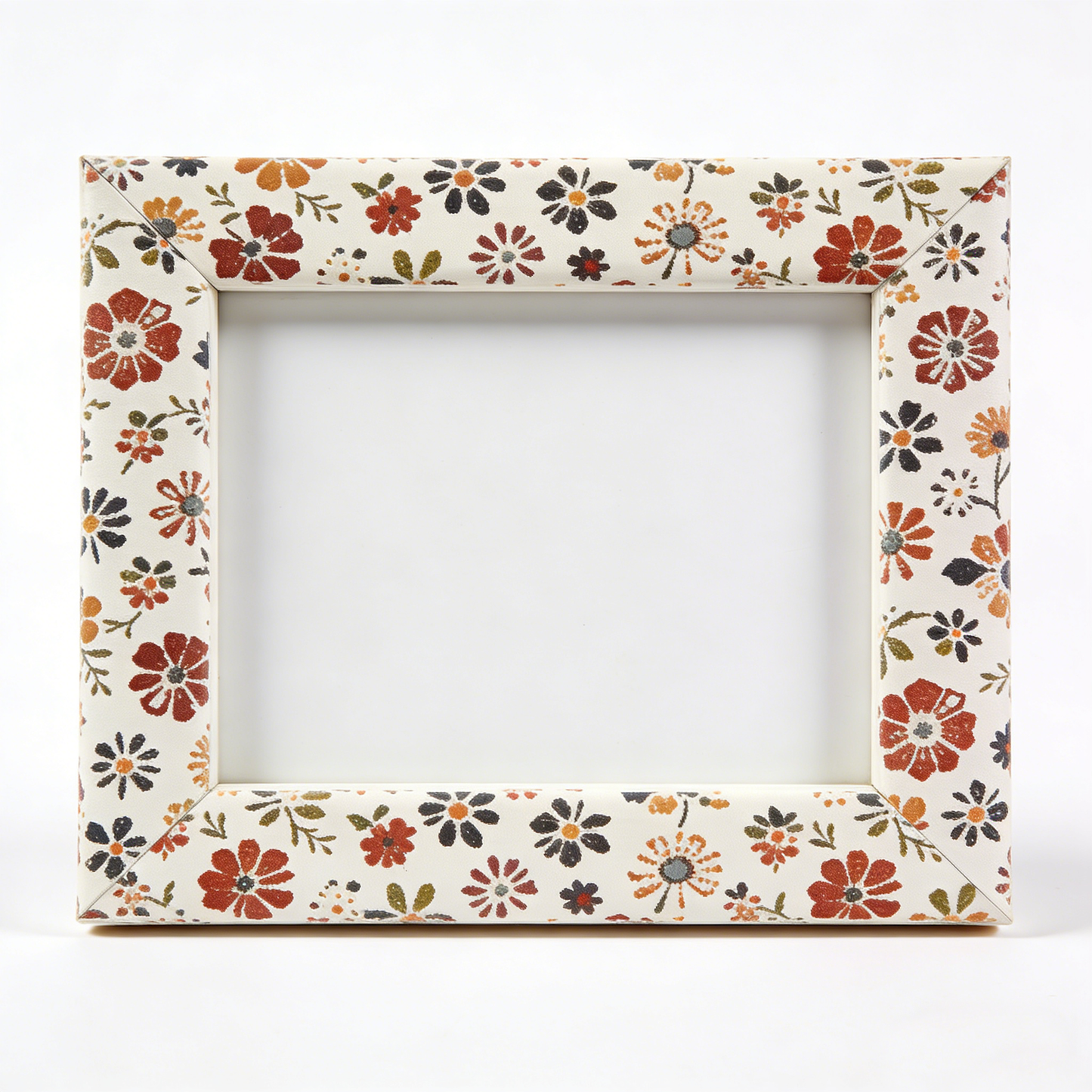 Retro Floral Fabric Wrapped Photo Frame